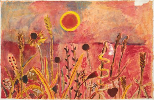 가을, 1980, 한지에 수채. [사진 High Museum of Art]