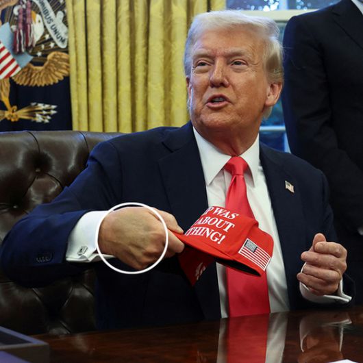 지난 2월 25일 미국 워싱턴 DC 백악관에서 행정명령에 서명하는 도널드 트럼프 대통령의 오른쪽 손등에 멍이 들었다. 백악관 측은 고령으로 인한 건강 악화, 마크롱 프랑스 대통령과의 악수 등 다양한 추측에 대해 “ 많은 사람과 악수하다 생긴 멍”이라고 해명했다. 로이터=연합뉴스