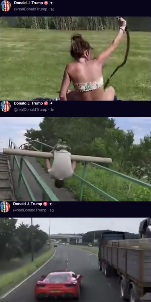 제프리 엡스타인(왼쪽)과 도널드 트럼프. 사진 유튜브 캡처