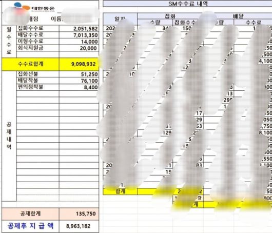 A씨가 공개한 급여명세서. 월 실수령액 866만~1006만원 기록. 온라인 커뮤니티 캡처