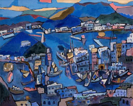 전혁림, 통영풍경, 1992, 캔버스에 유화물감 130x160cm. 통영시청 소장. [사진 국립현대미술관]