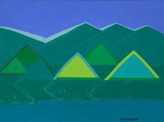 유영국, 산,1984, 캔버스에 유화물감, 97.5x130cm, 국립현대미술관 이건희컬렉션.[사진 국립현대미술관]