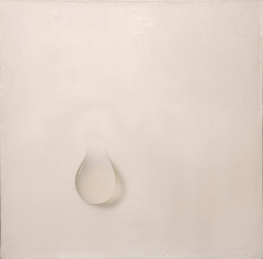 김창열, 물방울,1971, 캔버스에 아크릴릭 물감, 50x50cm. 개인 소장. 사진 국립현대미술관