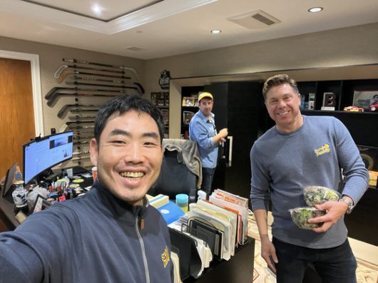 (왼쪽부터) 이주형 대표, 창업자 애런 크라우스, CSO 윌 아우겐브라운. 스크럽대디코리아