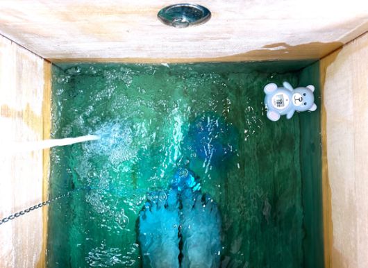 서울 동대문구 서울한방진흥센터 약초족욕체험장. 38~41도를 권고했다. 문희철 기자