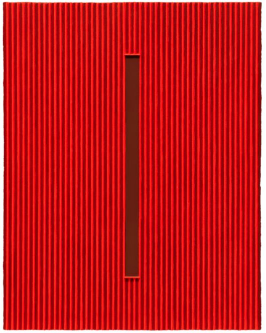 박서보, 묘법 No. 220715, 2022, 샘터 화랑. 사진 키아프 제공