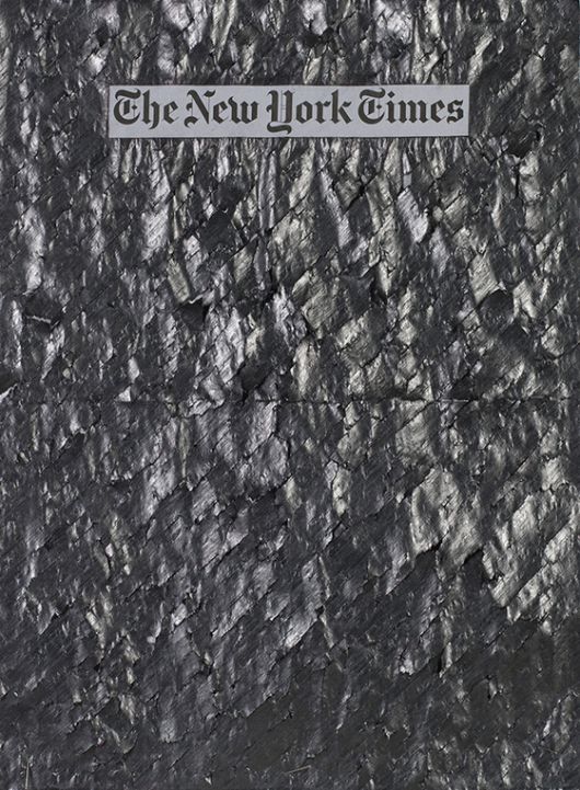 최병소, 무제 0221030, 2022, 신문에 볼펜과 연필. 사진 아트부산