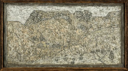 박수근, 산, 1959, 캔버스에 유채, 36x70㎝. 사진 케이옥션