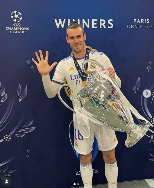 가레스 베일은 레알 마드리드에서 유럽 챔피언스리그를 5차례나 제패했다. [사진 베일 인스타그램]