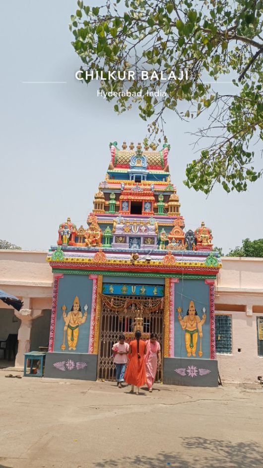 지난 5월 촬영된 인도 남부 텔랑가나 주의 하이데라바드에 위치한 ‘칠쿠르 발라지’ 사원 모습. 일명 ‘비자 잘 나오는 사원’으로 불린다. 사진 엑스(X)
