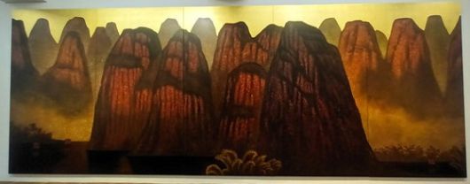 성파 스님이 가나아트센터의 ‘불이-깨달음과 아름다움’ 전시에 내놓은 작품. 하버드대 미대 교수들은 이 그림 앞에서 한 시간 동안 꼼짝 않고 서 있었다고 한다. 하버드대 교수들은 성파 스님의 하버드대 초청전과 학술세미나, 작가 툭강을 추진 중이다. 사진 가나아트센터