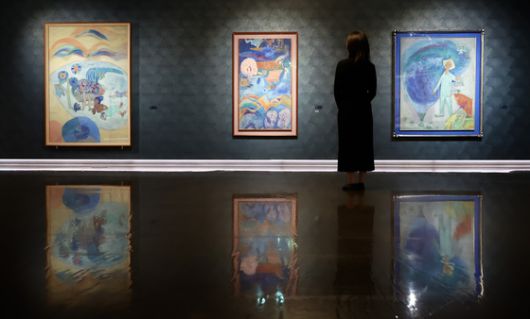 석파정 서울미술관에서 열리는 천경자 작고 10주기 특별기획전 '내 슬픈 전설의 101페이지' . [뉴시스]