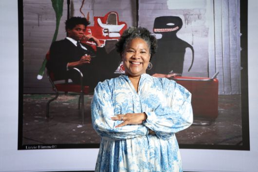 장 미셀 바스키아의 여동생 제닌 에리보가 22일 오전 서울 동대문 DDP에서 중앙일보와 인터뷰를 했다. 제닌은 바스키아의 특별전 ‘장 미셀 바스키아 과거와 미래를 잇는 상징적 기호들’ 전시에 맞춰 한국을 방문했다. 전민규 기자