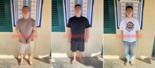 지난 8월 캄보디아 깜폿주 보꼬산 인근에서 20대 한국인 대학생 박모씨를 살해한 혐의를 받고 있는 중국인 3명. 연합뉴스