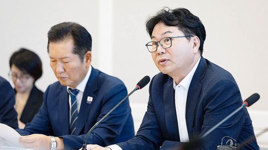 이한주 경제·인문사회연구회(경사연) 신임 이사장. 사진은 이 이사장이 지난 9월 8일 서울 여의도 국회에서 열린 ‘글로벌 퍼스펙티브: 예측적 거버넌스와국가미래전략’ 세미나에서 개회사를 하고 있는 모습. 뉴스1