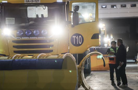 예열중인 장비들.