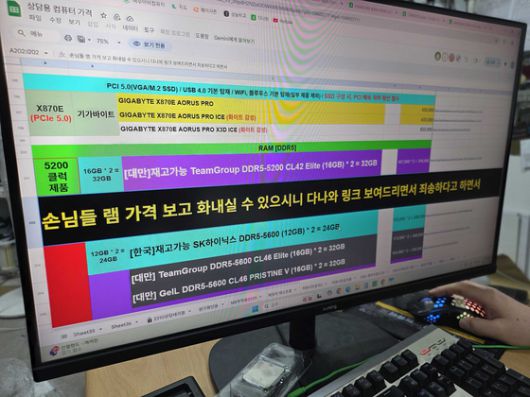 서울 합정동의 한 조립 PC 가게. 최근 급격하게 인상된 D램 가격에 직원들에게 '손님들이 램 가격 보고 화낼 수 있으니 다나와(PC부품 가격 비교사이트) 보여드리며 죄송하다 해라'라고 설명하라는 지침을 내렸다. 이가람 기자