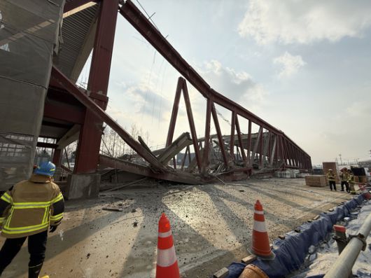 광주대표도서관 붕괴사고 구조도. 사진 광주광역시