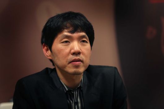 이창호 9단이 2018년 1월 서울 성동구 한국기원에서 발언하는 모습. 중앙포토