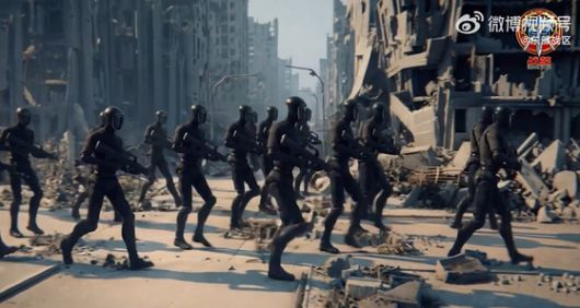 30일 중국 해경이 공개한 대만 포위 훈련 포스터. 미국이 대만에 판매한 다연장로켓 하이마스를 실은 선박을 나포하는 모습이 담겼다. 웨이보 캡처