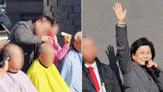 국민의힘 서울시당 중구성동을 당원협의회가 지난 1월 17일 서울 중구 서울중앙우체국 앞에서 윤석열 전 대통령 탄핵 반대 집회를 열고 기념 사진을 찍고 있다. 뒷줄 가운데가 이혜훈 후보자. 사진 박영한 국민의힘 서울시의원 SNS