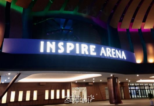 인천 영종도에 위치한 ‘인스파이어 아레나’ 입구. 영종도=지승훈 기자