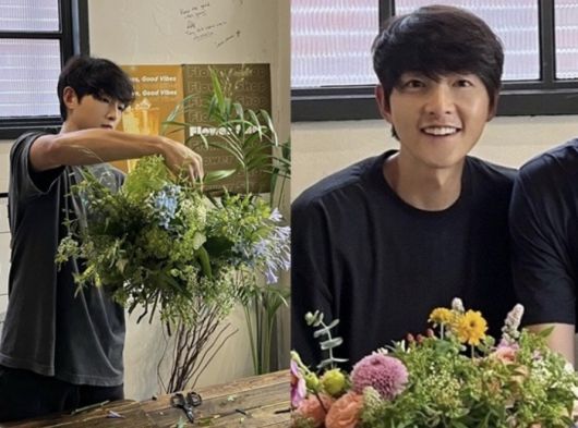 배우 송중기.  사진 I 플로리스트 A 씨 인스타그램 캡처
