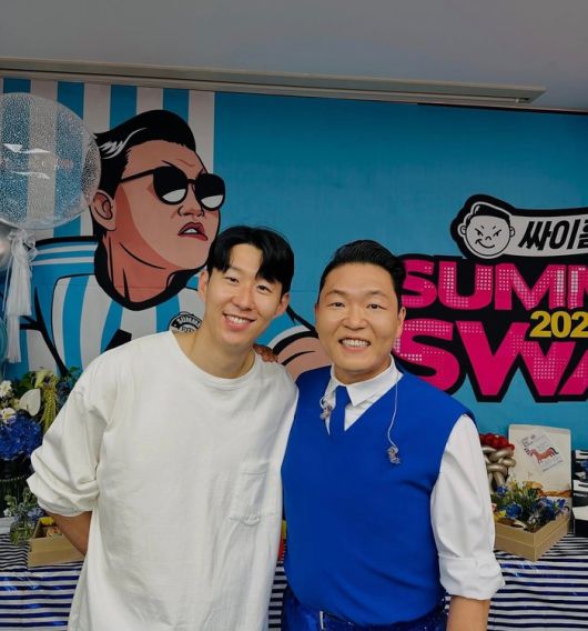 손흥민과 싸이. 사진ㅣ싸이SNS