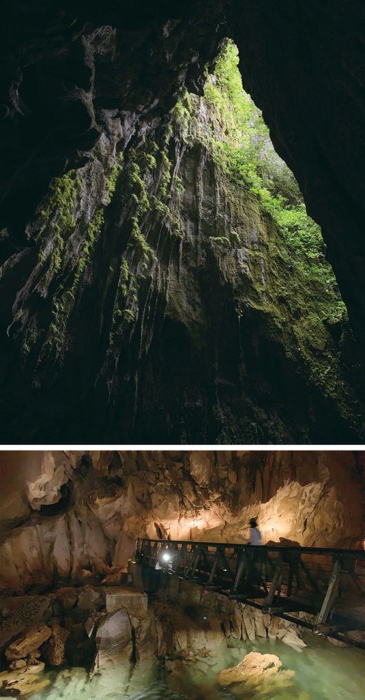 (위) 클리어워터 동굴 내부 모습