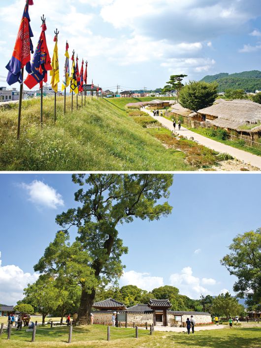 (위) 해미읍성은 조선시대 3대읍성으로 불린다. (아래) 해미읍성 순교터