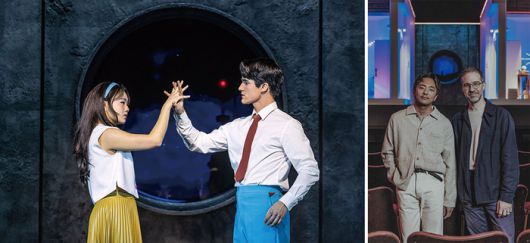 브로드웨이 뮤지컬 ‘Maybe Happy Ending’ 공연 사진 (사진 NHN링크), (좌로부터)박천휴 작가, 윌 애러슨 작곡가 (사진 NHN)(매경DB)