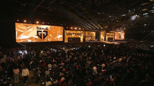 2세트 종료 이후 경기장 전경.<사진=LCK 방송중계 캡처>