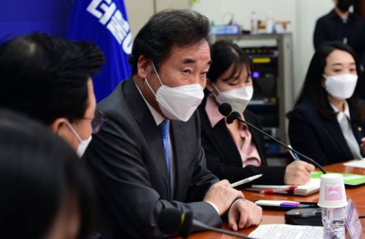 이낙연 더불어민주당 대표가 9일 국회에서 열린 제1차 4ㆍ7재보선기획단 회의에서 발언하고 있다. / 사진=연합뉴스