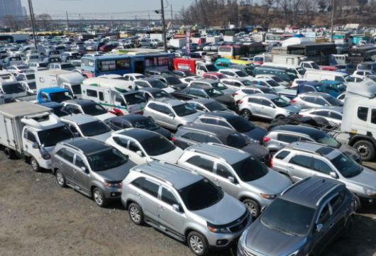인천시 연수구 송도유원지 중고차 수출단지＜이미지출처:연합뉴스＞