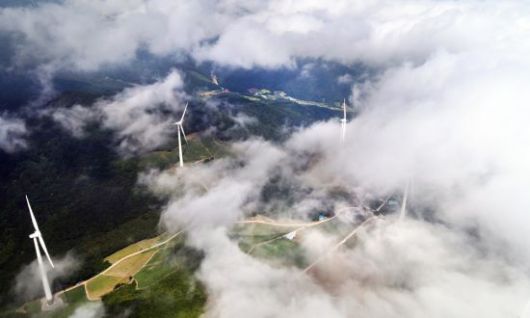 태백 매봉산 바람의 언덕 풍력발전기