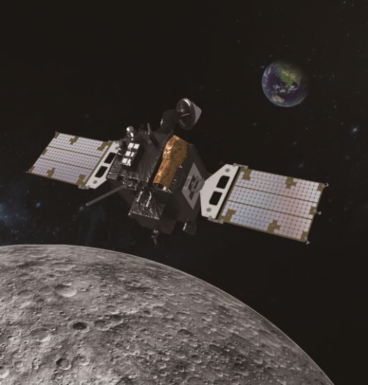 한국의 첫 달 탐사 궤도선 다누리 상상도.