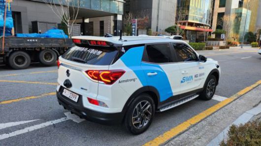 에스더블유엠의 자율주행차량.