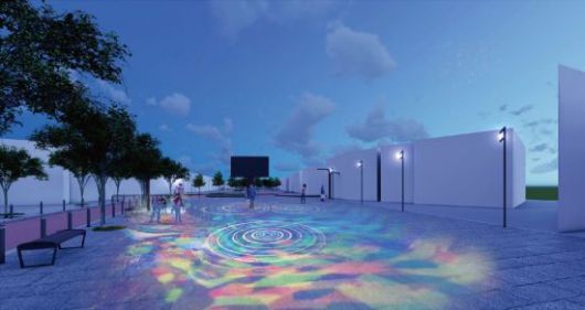 광장무대 기반시설 개선 공가 후 야간 경관 예상 모습