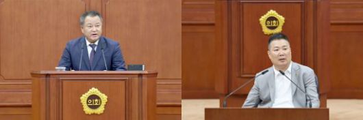 1부의장 송대윤 의원과 2부의장 황경아 의원 / 대전시의회