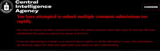 CIA가 누리꾼에게 전송한 이메일. 엑스(X) 갈무리