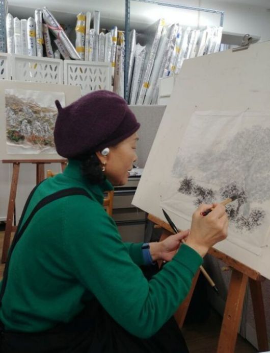 작업 중인 박벽열 화가. /가숙진 작가 제공