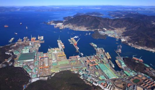 경남 거제 조선소 전경