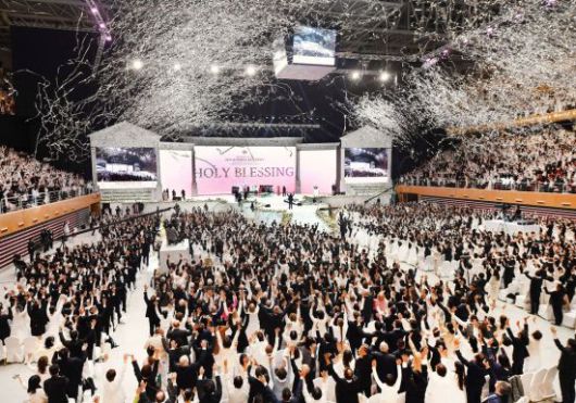 세계평화통일가정연합 합동결혼식 전경. 세계평화통일가정연합 제공