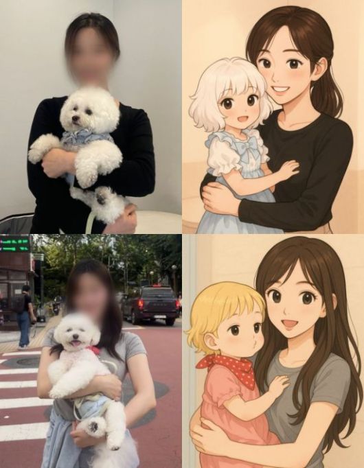 챗GPT를 통해 강아지를 사람의 모습으로 만든 이미지. 서지영 기자·챗GPT