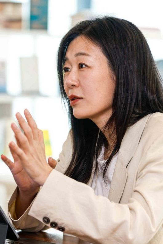 박승애 지란지교소프트 대표가 경기 성남 판교의 지란지교소프트 본사에서 인터뷰하고 있다. 강진형 기자