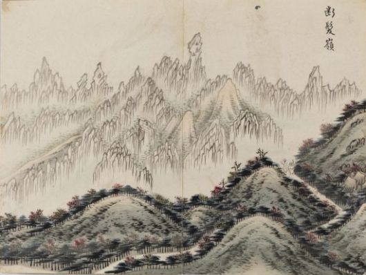 이풍익_단발령(斷髮嶺)_ 《동유첩(東遊帖)》, 1825-1938, 종이에 수묵채색, 20.0×26.6cm, 성균관대학교박물관 소장. 강서구 제공.
