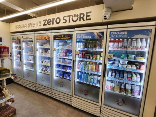 서울 서대문구에 위치한 '제로스토어 이대점' 내부 모습. 허미담 기자