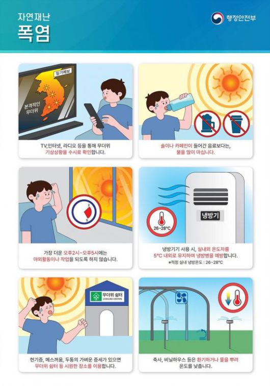 폭염 행동요령 홍보물
