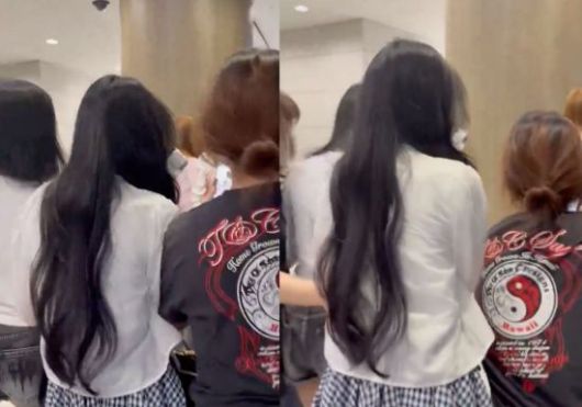 논란이 확산하자 이후 추가 영상이 SNS에 올라오기도 했다. 영상에는 경호원에게 저지당한 해당 여성이 하츠투하츠 멤버들이 셔틀 기차를 탈 때 멤버들을 밀친 후 비집고 들어가 휴대전화를 들이미는 모습이 포착됐다. 온라인 커뮤니티