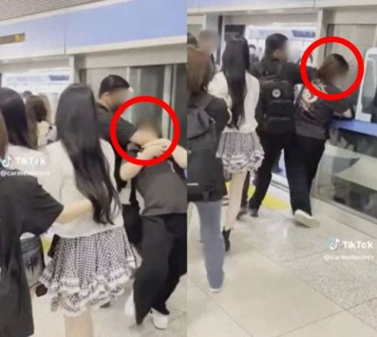 SM엔터테인먼트 소속 걸그룹 '하츠투하츠' 경호원이 공항에서 사생팬으로 보이는 여성을 밀치고 위협하는 영상이 온라인에 공유된 가운데, 이를 본 누리꾼의 시선이 엇갈리고 있다. 온라인 커뮤니티